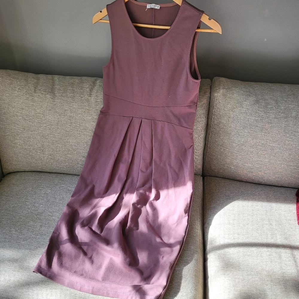 NWOT Taupe Maternity Cocktail Dress - Scoop Neck, Midi